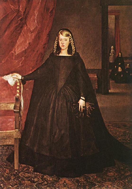 MAZO, Juan Bautista Martinez del The Empress Dona Margarita de Austria in Mourning Dress h Sweden oil painting art